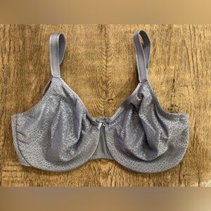 Chantelle Gray/Blue Lace Bra - 36G